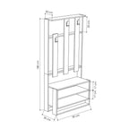 Decortieliving - Chester Hall Stand Shoe Rack Multipurpose Hanger