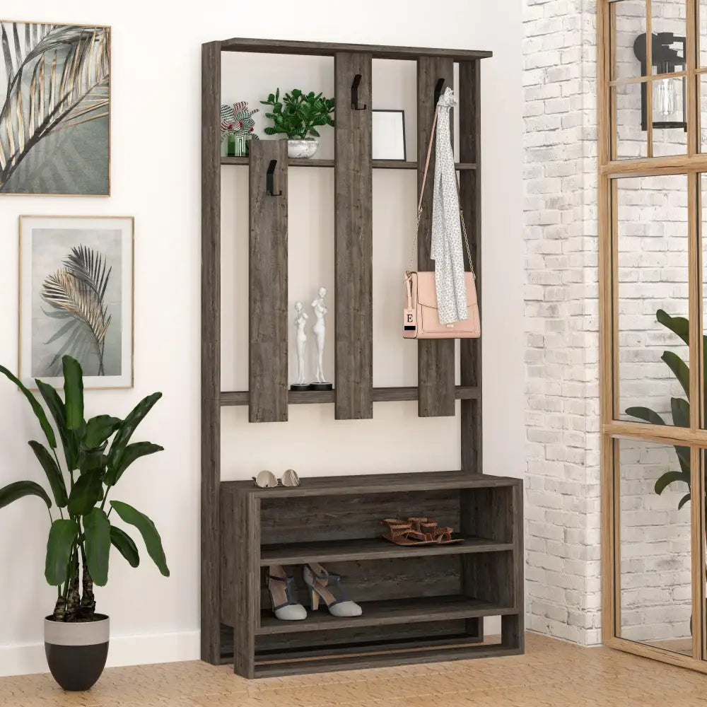 Decortieliving - Chester Hall Stand Shoe Rack Multipurpose Hanger
