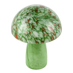 Decortieliving - Green Glass Mushroom Lamp 30cm | Retro Italian Style with Copper Flecks