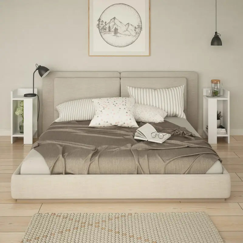 Decortieliving - Elos Modern Bedside Table Left And Right 25cm Narrow