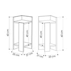 Decortieliving - Elos Modern Bedside Table Left And Right 25cm Narrow