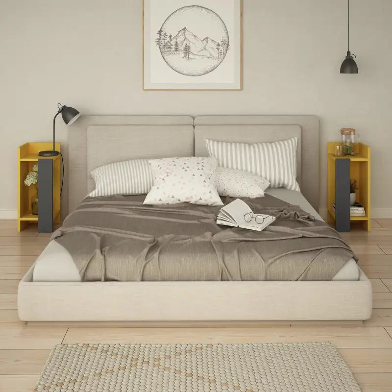 Decortieliving - Elos Modern Bedside Table Left And Right 25cm Narrow