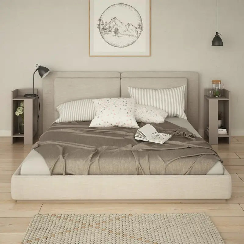 Decortieliving - Elos Modern Bedside Table Left And Right 25cm Narrow