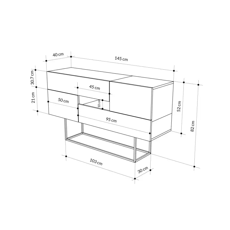 Decortieliving - Eros Console Sideboard Display Unit