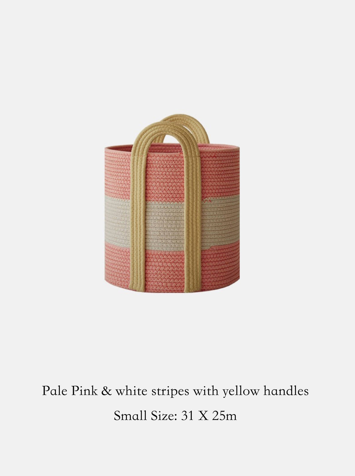 Decortieliving - Cotton Rope Storage Basket with Handles | Striped, Two Sizes