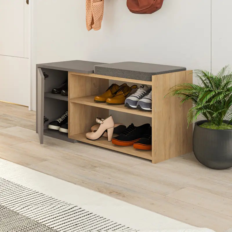 Decortieliving - Fiona Shoe Storage With Bench Width 104 cm