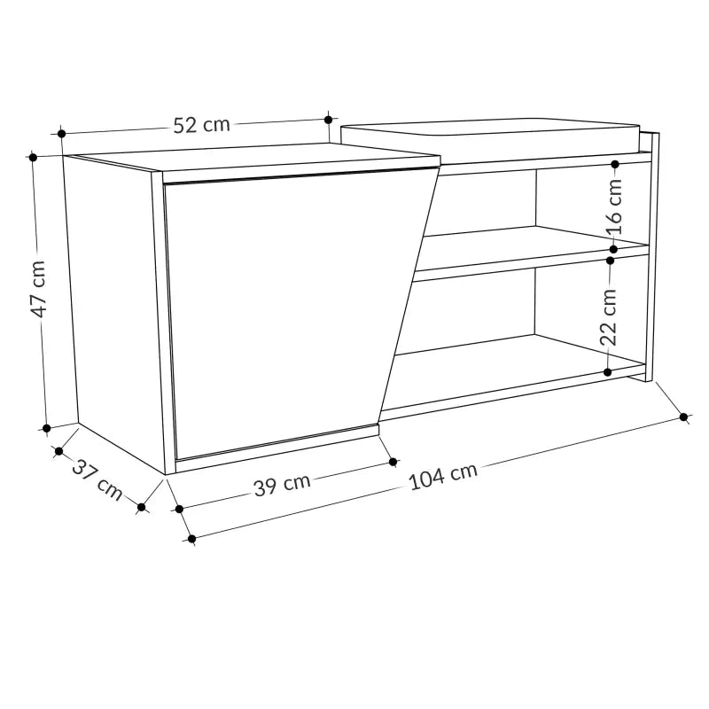 Decortieliving - Fiona Shoe Storage With Bench Width 104 cm