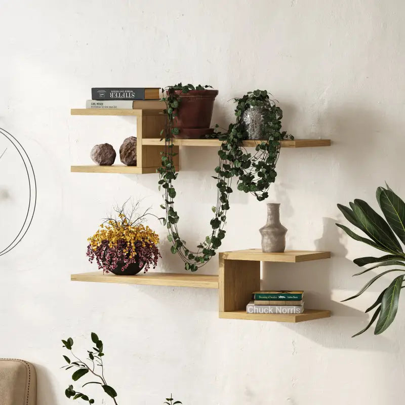 Decortieliving - Fork Modern Floating Shelf Set 18.2cm Short