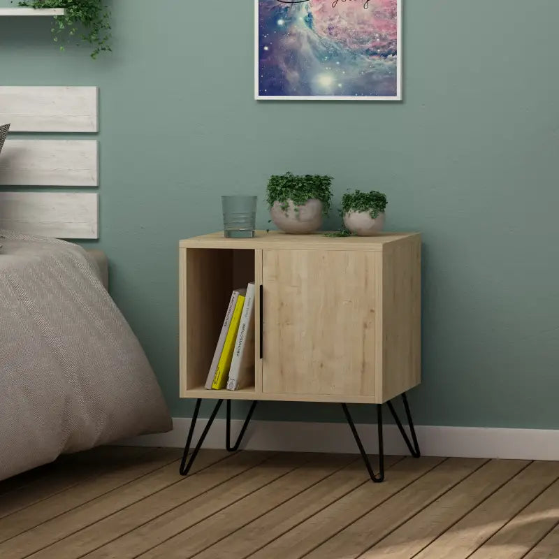 Decortieliving - Glynn Modern Bedside Table Width Bedroom Furniture 50.2cm