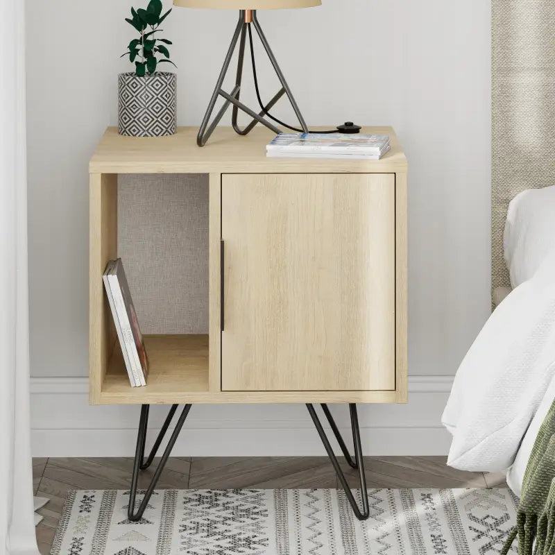 Decortieliving - Glynn Modern Bedside Table Width Bedroom Furniture 50.2cm