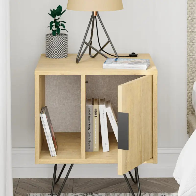 Decortieliving - Glynn Modern Bedside Table Width Bedroom Furniture 50.2cm