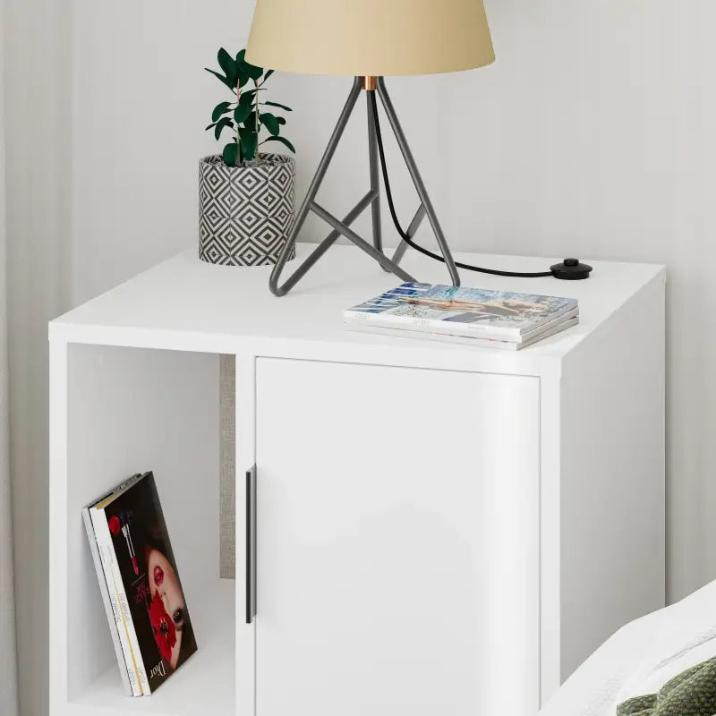 Decortieliving - Glynn Modern Bedside Table Width Bedroom Furniture 50.2cm