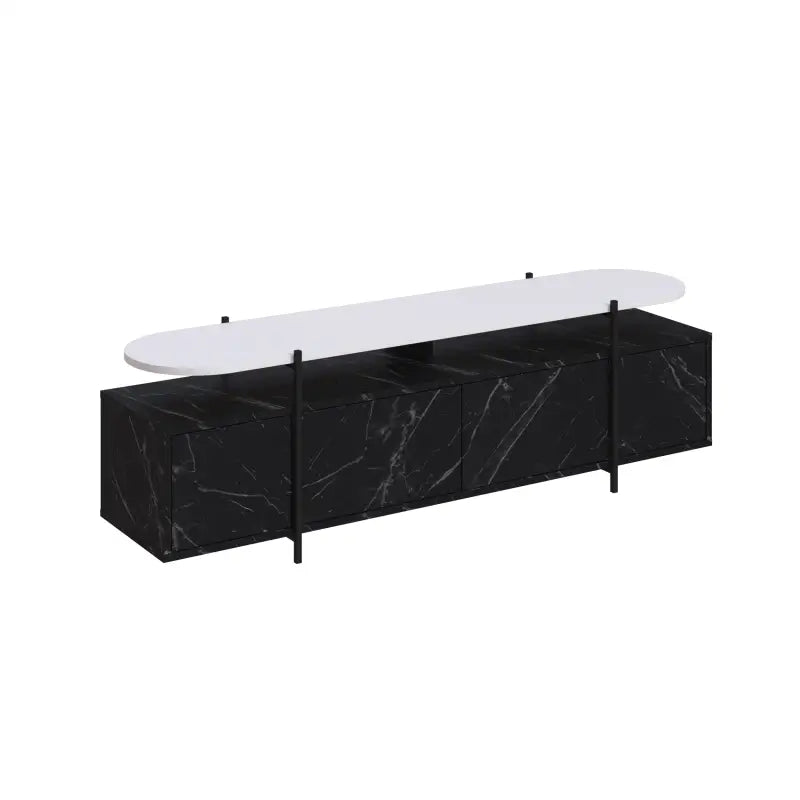 Decortieliving - Hanley Modern TV Stand Multimedia Centre TV Unit With Storage Cabinet 160cm