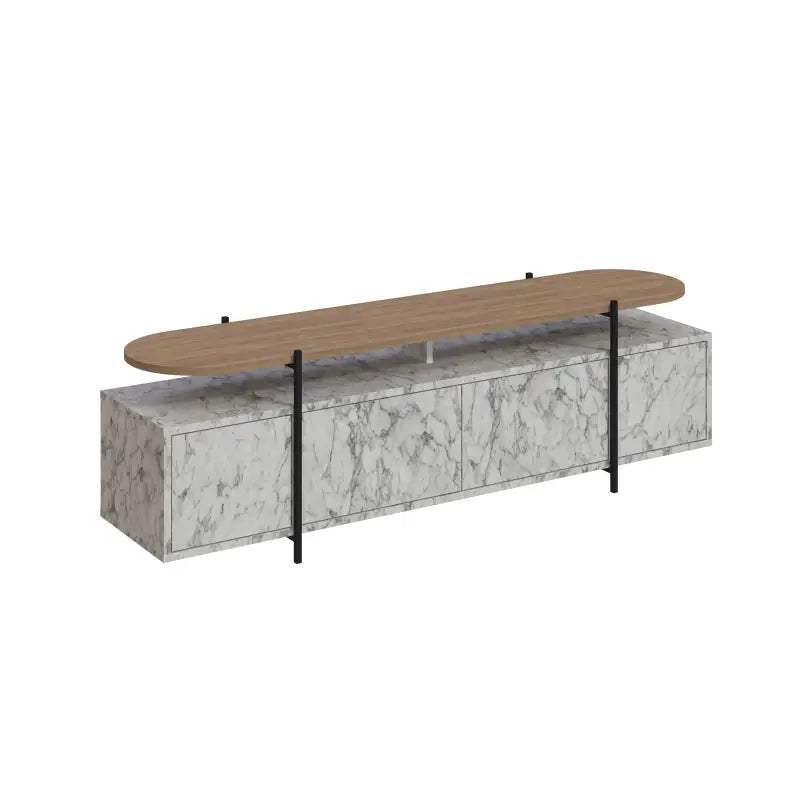 Decortieliving - Hanley Modern TV Stand Multimedia Centre TV Unit With Storage Cabinet 160cm