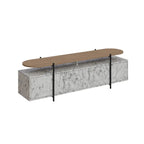 Decortieliving - Hanley Modern TV Stand Multimedia Centre TV Unit With Storage Cabinet 160cm