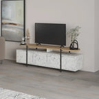 Decortieliving - Hanley Modern TV Stand Multimedia Centre TV Unit With Storage Cabinet 160cm