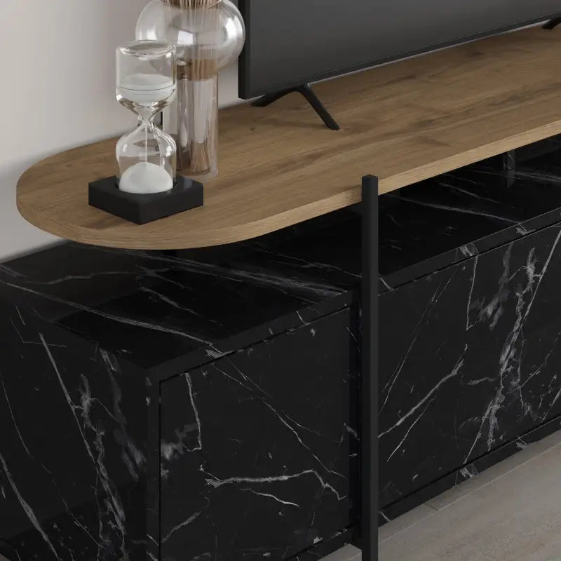 Decortieliving - Hanley Modern TV Stand Multimedia Centre TV Unit With Storage Cabinet 160cm
