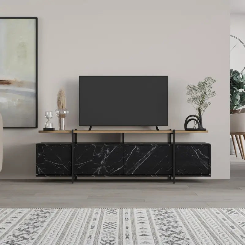 Decortieliving - Hanley Modern TV Stand Multimedia Centre TV Unit With Storage Cabinet 160cm