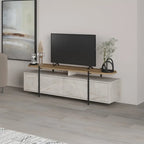Decortieliving - Hanley Modern TV Stand Multimedia Centre TV Unit With Storage Cabinet 160cm