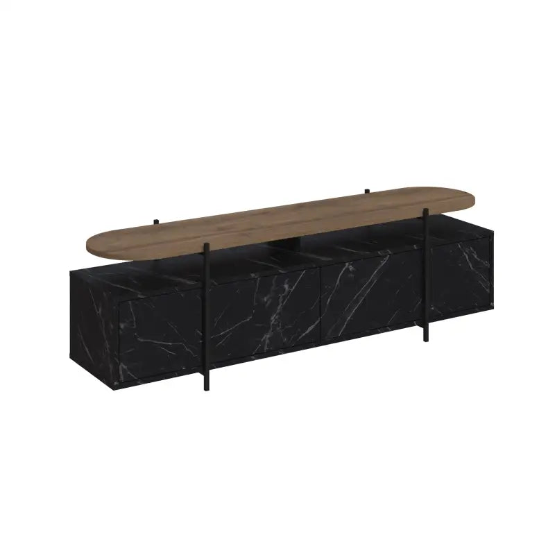 Decortieliving - Hanley Modern TV Stand Multimedia Centre TV Unit With Storage Cabinet 160cm