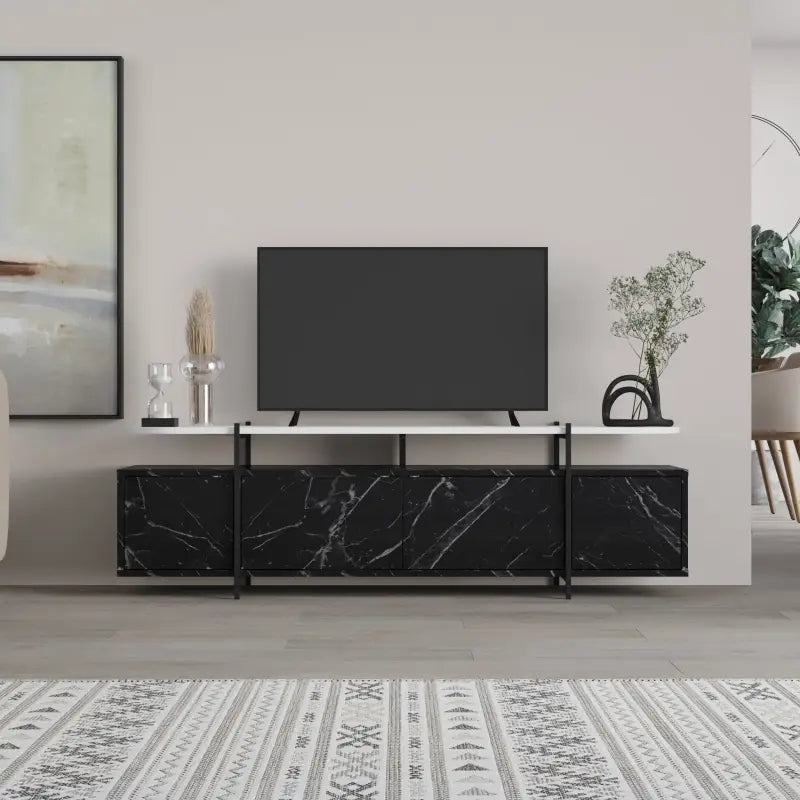 Decortieliving - Hanley Modern TV Stand Multimedia Centre TV Unit With Storage Cabinet 160cm