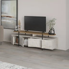 Decortieliving - Hanley Modern TV Stand Multimedia Centre TV Unit With Storage Cabinet 160cm