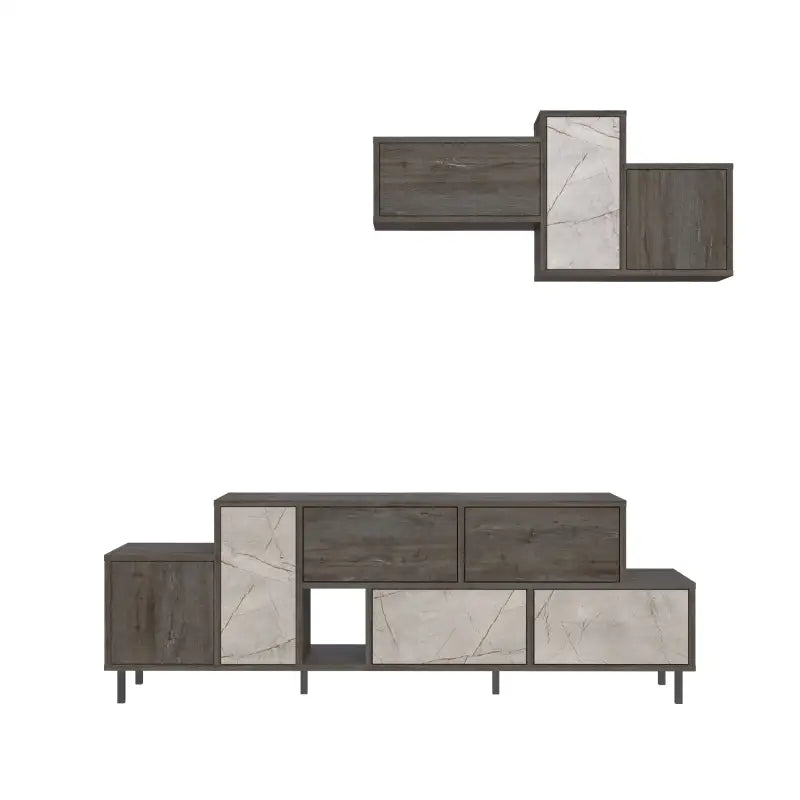 Decortieliving - Hermes Modern TV Stand Multimedia Centre TV Unit With Storage Cabinet 171.2 cm