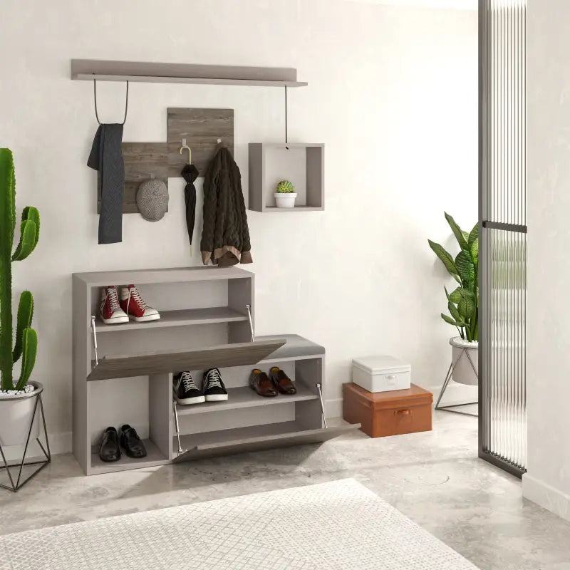 Decortieliving - Holdon Shoe Cabinet Hanger With Shelves