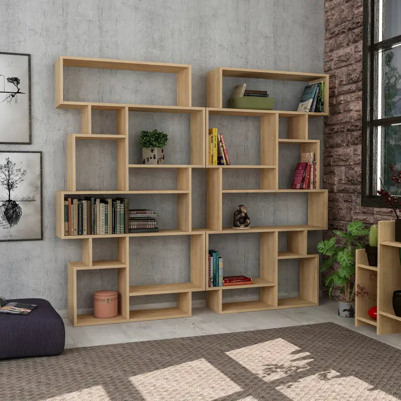 Decortieliving - Karmato Modern Bookcase Display Unit Tall 168.5cm