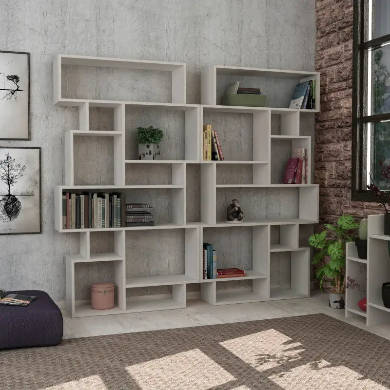 Decortieliving - Karmato Modern Bookcase Display Unit Tall 168.5cm
