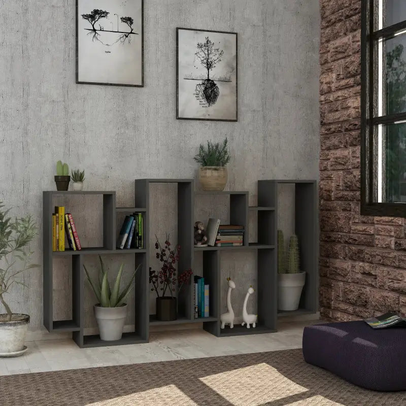 Decortieliving - Karmato Modern Bookcase Display Unit Tall 168.5cm