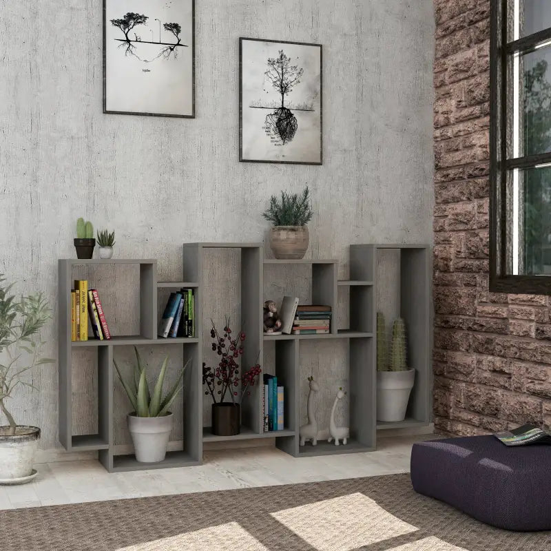 Decortieliving - Karmato Modern Bookcase Display Unit Tall 168.5cm