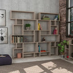 Decortieliving - Karmato Modern Bookcase Display Unit Tall 168.5cm