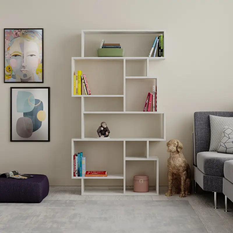 Decortieliving - Karmato Modern Bookcase Display Unit Tall 168.5cm
