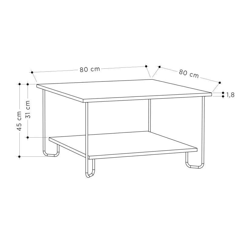 Decortieliving - Marbo Modern Coffee Table Multipurpose H 45cm