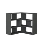 Decortieliving - Molly Modern Corner Multipurpose Bookcase Display Unit Room Separator No.3 Short 89cm
