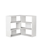 Decortieliving - Molly Modern Corner Multipurpose Bookcase Display Unit Room Separator No.3 Short 89cm