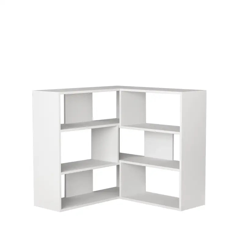 Decortieliving - Molly Modern Corner Multipurpose Bookcase Display Unit Room Separator No.3 Short 89cm