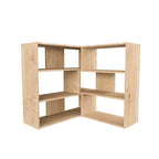 Decortieliving - Molly Modern Corner Multipurpose Bookcase Display Unit Room Separator No.3 Short 89cm