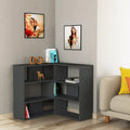 Decortieliving - Molly Modern Corner Multipurpose Bookcase Display Unit Room Separator No.3 Short 89cm