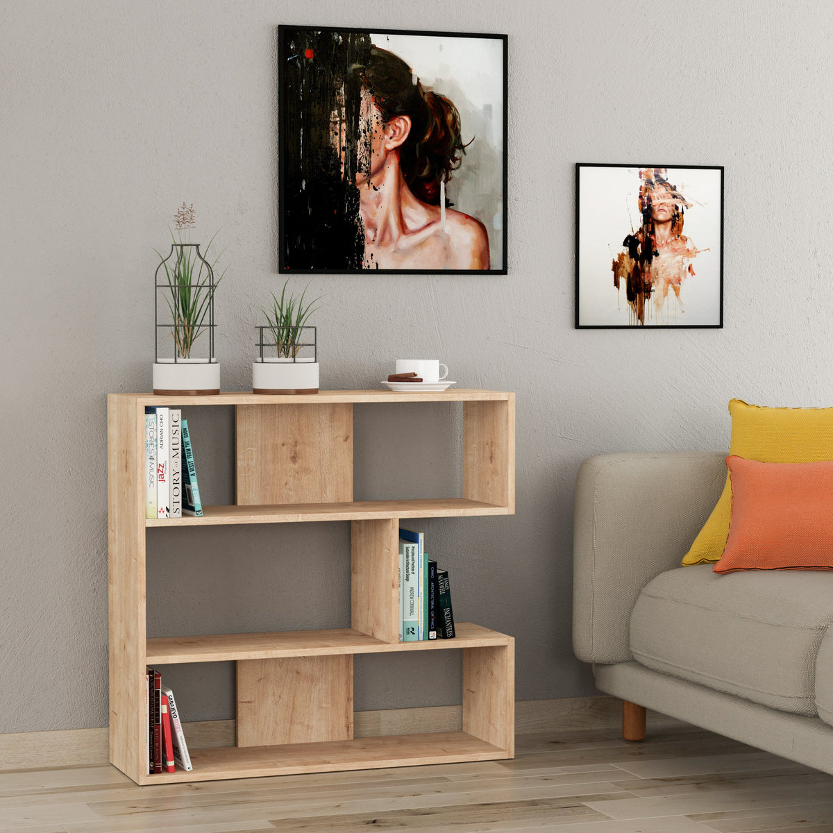 Decortieliving - Molly Modern Bookcase Display Unit No.1 Short 89cm