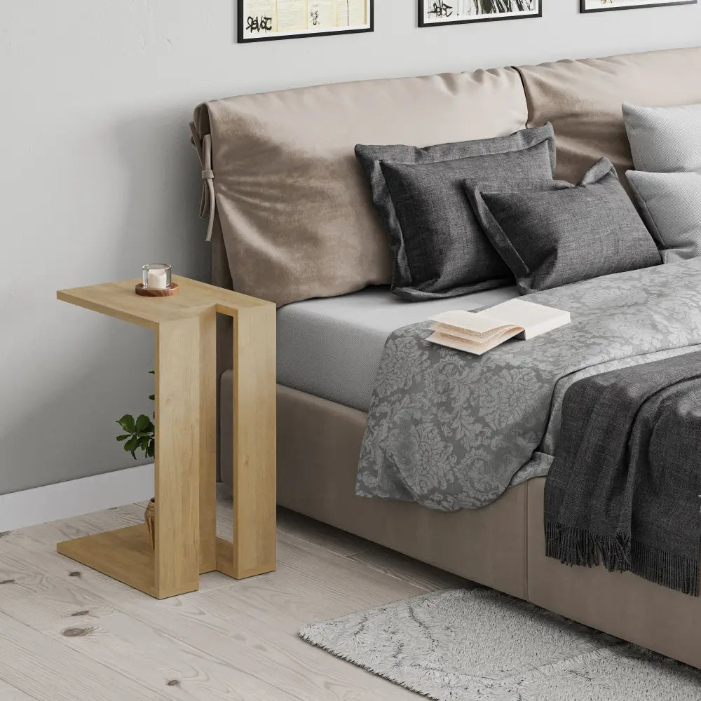 Decortieliving - Muju Modern C Shape Table Multipurpose H 57cm