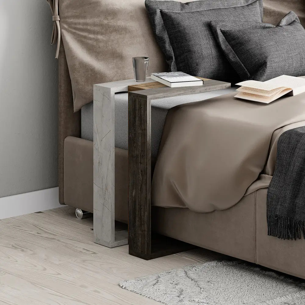 Decortieliving - Muju Modern C Shape Table Multipurpose H 57cm