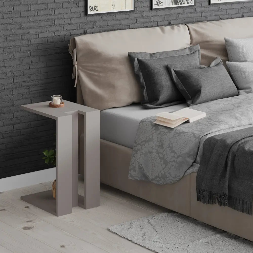 Decortieliving - Muju Modern C Shape Table Multipurpose H 57cm