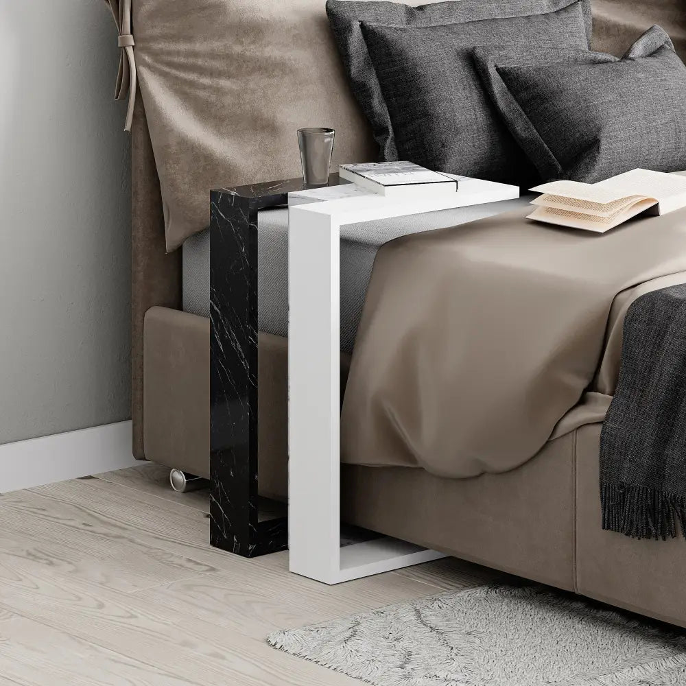 Decortieliving - Muju Modern C Shape Table Multipurpose H 57cm