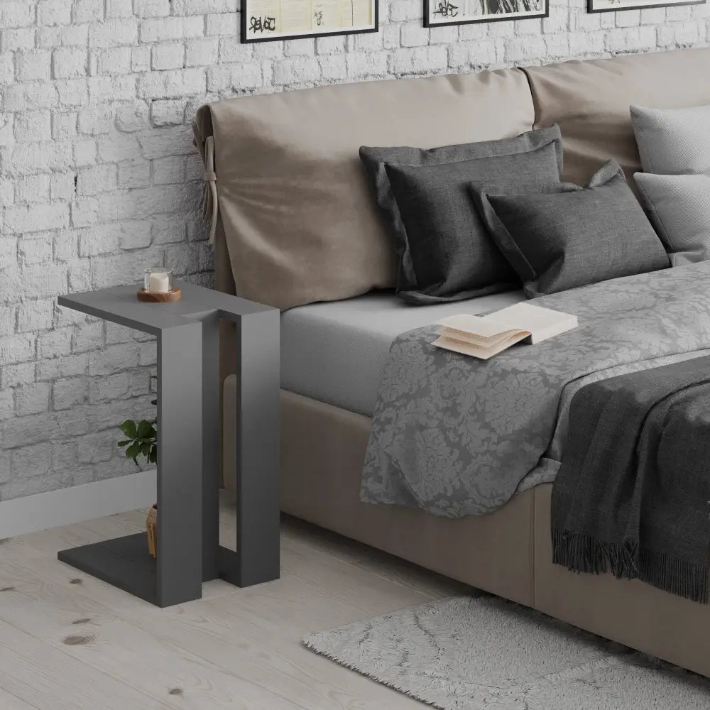 Decortieliving - Muju Modern C Shape Table Multipurpose H 57cm