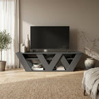 Decortieliving - Ralla Modern TV Stand Multimedia Centre With Shelves 158cm