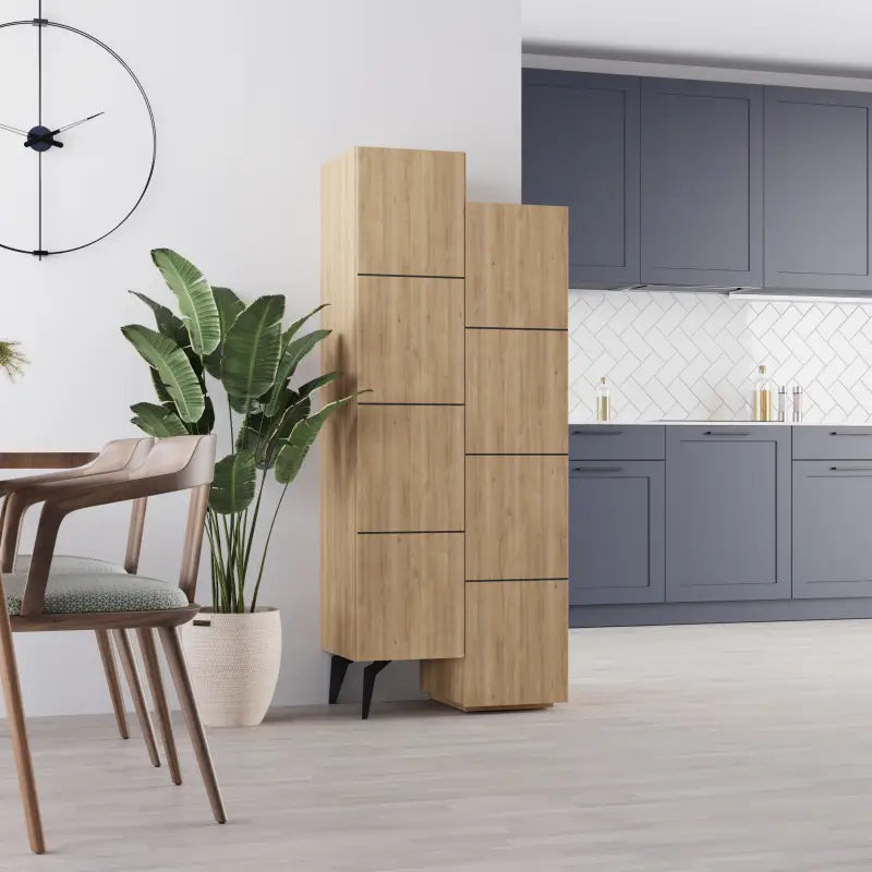 Decortieliving - Stair Modern Hallway Storage - Multipurpose Cabinet 156 x 62 x 37 cm