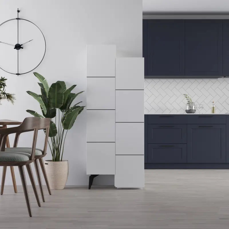 Decortieliving - Stair Modern Hallway Storage - Multipurpose Cabinet 156 x 62 x 37 cm
