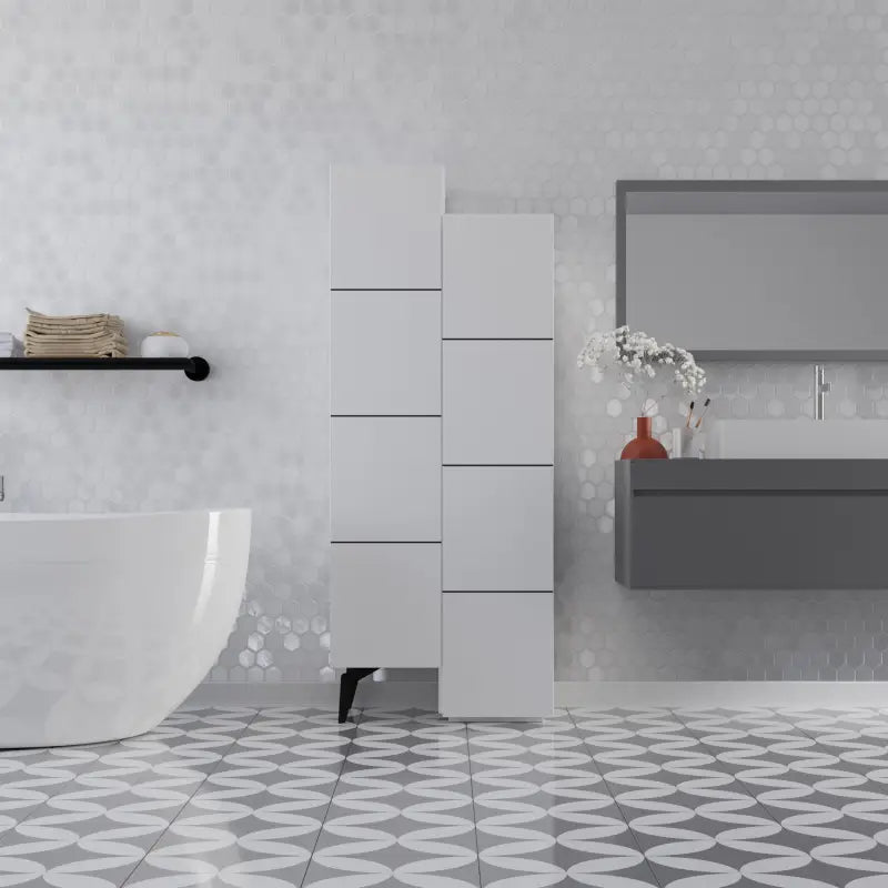 Decortieliving - Stair Modern Hallway Storage - Multipurpose Cabinet 156 x 62 x 37 cm